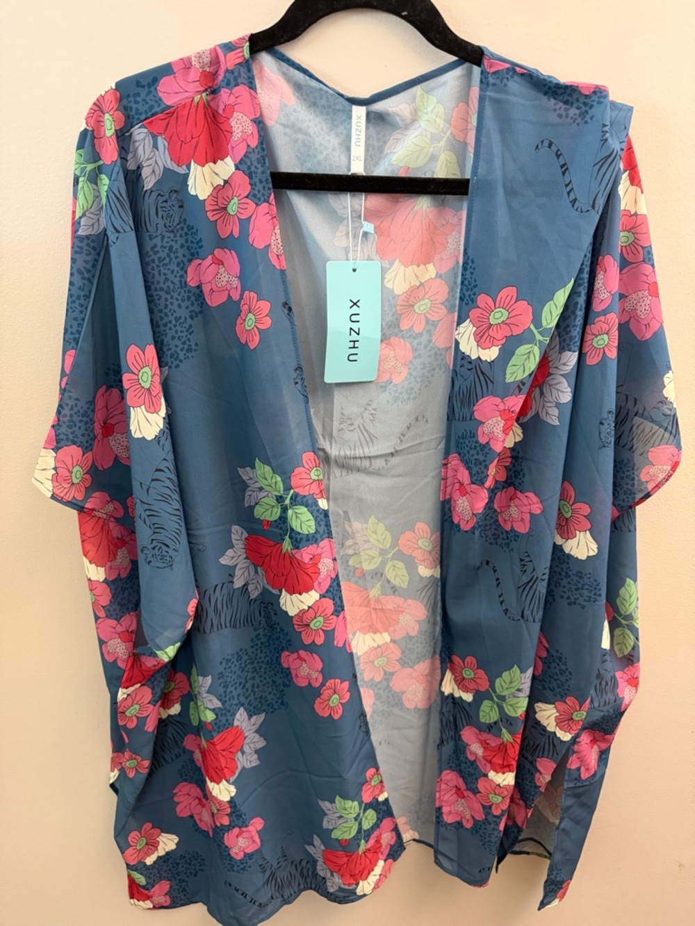 NWT Floral Top/Coverup